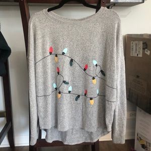 EUC holiday lights sweater Free Press size medium